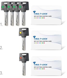MTL400 Mul-T-Lock цилиндр с перекодировкой (4+1+1) L 135 ТФ (55х80Т) кл/верт (никель)