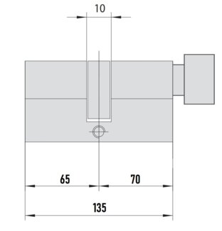 MTL400 Mul-T-Lock цилиндр с перекодировкой (4+1+1) L 135 ТФ (65х70Т) кл/верт (никель)
