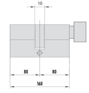 MTL400 Mul-T-Lock цилиндр с перекодировкой (4+1+1) L 160 ТФ (80х80Т) кл/верт (никель)