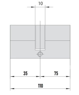 MTL400 Mul-T-Lock цилиндр с перекодировкой (4+1+1) L 110 Ш (35х75) кл/кл (никель)