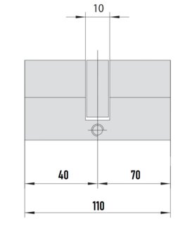 MTL400 Mul-T-Lock цилиндр с перекодировкой (4+1+1) L 110 Ш (40х70) кл/кл (никель)
