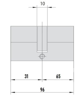 MTL400 Mul-T-Lock цилиндр с перекодировкой (4+1+1) L 96 Ш (31х65) кл/кл (никель)
