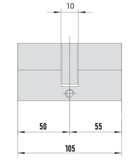 MTL400 Mul-T-Lock цилиндр с перекодировкой (4+1+1) L 105 Ш (50х55) кл/кл (латунь)