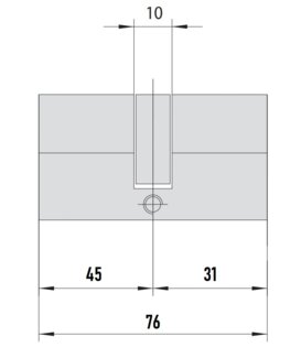 MTL400 Mul-T-Lock цилиндр с перекодировкой (4+1+1) L 76 Ш (31х45) кл/кл (латунь)