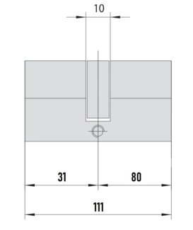 MTL600 Mul-T-Lock цилиндр с перекодировкой (4+1+1) L 111 Ф (31х80) кл/кл (никель)
