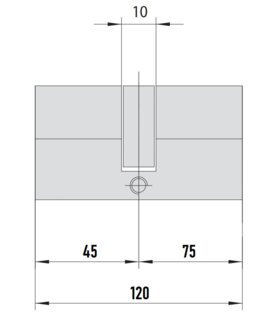 MTL600 Mul-T-Lock цилиндр с перекодировкой (4+1+1) L 120 Ф (45х75) кл/кл (никель)