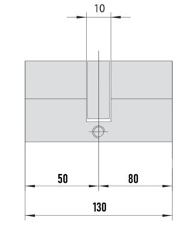 MTL600 Mul-T-Lock цилиндр с перекодировкой (4+1+1) L 130 Ф (50х80) кл/кл (никель)