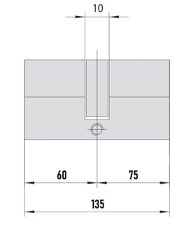 MTL600 Mul-T-Lock цилиндр с перекодировкой (4+1+1) L 135 Ф (60х75) кл/кл (никель)