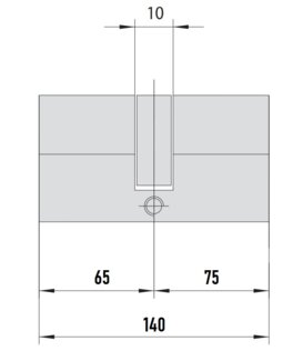 MTL600 Mul-T-Lock цилиндр с перекодировкой (4+1+1) L 140 Ф (65х75) кл/кл (никель)