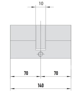 MTL600 Mul-T-Lock цилиндр с перекодировкой (4+1+1) L 140 Ф (70х70) кл/кл (никель)
