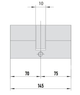 MTL600 Mul-T-Lock цилиндр с перекодировкой (4+1+1) L 145 Ф (70х75) кл/кл (латунь)