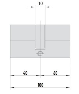 MTL600 Mul-T-Lock цилиндр с перекодировкой (4+1+1) L 100 Ш (40х60) кл/кл (никель)