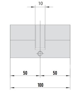 MTL600 Mul-T-Lock цилиндр с перекодировкой (4+1+1) L 100 Ш (50х50) кл/кл (никель)