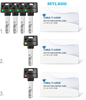 MTL600 Mul-T-Lock цилиндр с перекодировкой (4+1+1) L 76 Ш (33х43) кл/кл (никель)