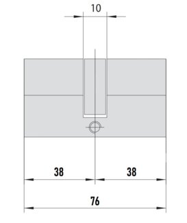 MTL600 Mul-T-Lock цилиндр с перекодировкой (4+1+1) L 76 Ш (38х38) кл/кл (никель)