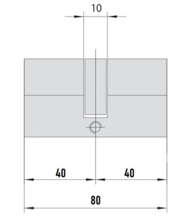 MTL600 Mul-T-Lock цилиндр с перекодировкой (4+1+1) L 80 Ш (40х40) кл/кл (никель)