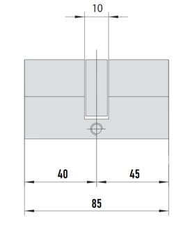 MTL600 Mul-T-Lock цилиндр с перекодировкой (4+1+1) L 85 Ш (40х45) кл/кл (никель)