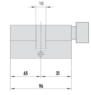 MTL600 Mul-T-Lock цилиндр с перекодировкой (4+1+1) L 96 ТШ (65х31Т) кл/верт (латунь)