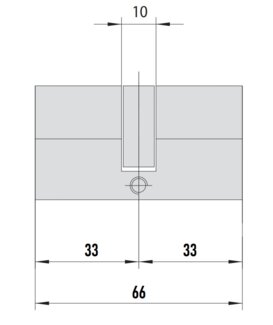 MTL800 Mul-T-Lock цилиндр с перекодировкой (4+1+1) L 66 Ф (33х33) кл/кл (никель)