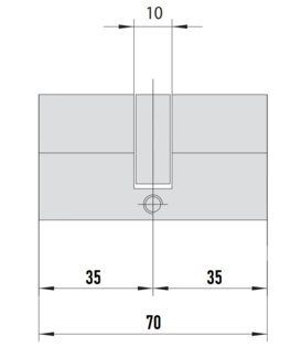 MTL800 Mul-T-Lock цилиндр с перекодировкой (4+1+1) L 70 Ф (35х35) кл/кл (никель)
