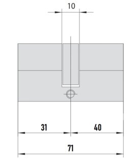 MTL800 Mul-T-Lock цилиндр с перекодировкой (4+1+1) L 71 Ф (31х40) кл/кл (никель)