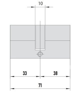 MTL800 Mul-T-Lock цилиндр с перекодировкой (4+1+1) L 71 Ф (33х38) кл/кл (никель)