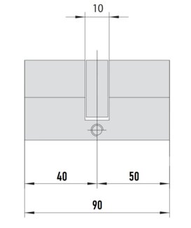 MTL800 Mul-T-Lock цилиндр с перекодировкой (4+1+1) L 90 Ф (40х50) кл/кл (никель)