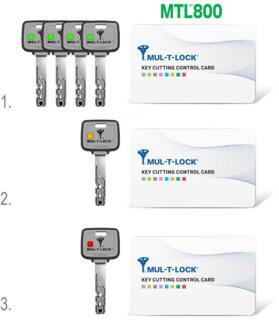 MTL800 Mul-T-Lock цилиндр с перекодировкой (4+1+1) L 90 Ф (45х45) кл/кл (никель)