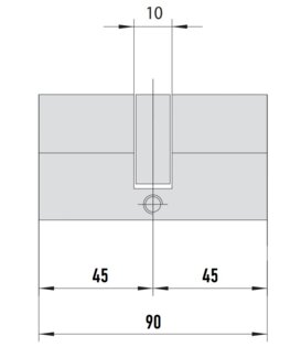 MTL800 Mul-T-Lock цилиндр с перекодировкой (4+1+1) L 90 Ф (45х45) кл/кл (никель)