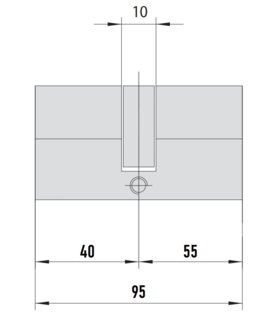 MTL800 Mul-T-Lock цилиндр с перекодировкой (4+1+1) L 95 Ф (40х55) кл/кл (никель)