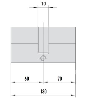 MTL800 Mul-T-Lock цилиндр с перекодировкой (4+1+1) L 130 Ф (60х70) кл/кл (никель)