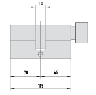 MTL800 Mul-T-Lock цилиндр с перекодировкой (4+1+1) L 115 ТФ (70х45) кл/верт (никель)