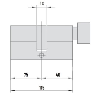 MTL800 Mul-T-Lock цилиндр с перекодировкой (4+1+1) L 115 ТФ (75х40) кл/верт (никель)