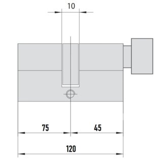 MTL800 Mul-T-Lock цилиндр с перекодировкой (4+1+1) L 120 ТФ (75х45) кл/верт (никель)