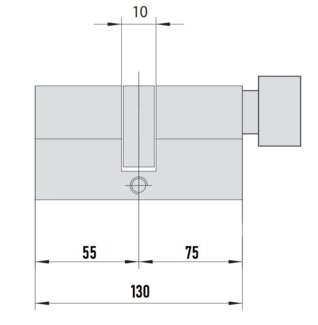 MTL800 Mul-T-Lock цилиндр с перекодировкой (4+1+1) L 130 ТФ (55х75) кл/верт (никель)