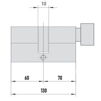 MTL800 Mul-T-Lock цилиндр с перекодировкой (4+1+1) L 130 ТФ (60х70) кл/верт (никель)