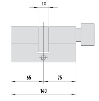 MTL800 Mul-T-Lock цилиндр с перекодировкой (4+1+1) L 140 ТФ (65х75) кл/верт (никель)