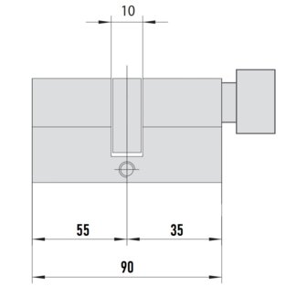 MTL800 Mul-T-Lock цилиндр с перекодировкой (4+1+1) L 90 ТШ (55х35) кл/верт (никель)