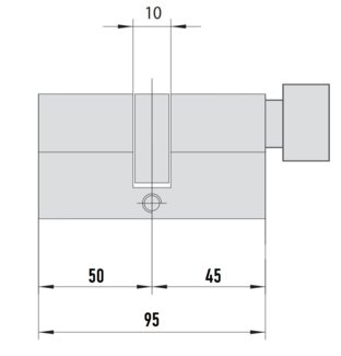 MTL800 Mul-T-Lock цилиндр с перекодировкой (4+1+1) L 95 ТШ (50х45) кл/верт (никель)