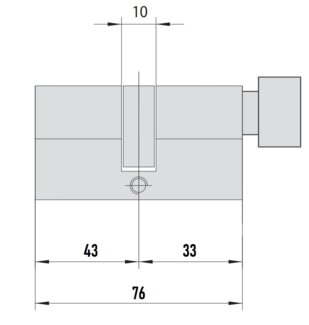 Integrator Mul-T-Lock цилиндр L 76 ТФ (43х33Т) кл/верт (никель)