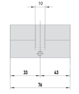 Integrator Breake Secure Mul-T-Lock цилиндр L 76 Ш (33х43) кл/кл (никель)