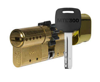 MTL300 Mul-T-Lock цилиндр с перекодировкой (4+1+1) L 76 ТШ (43х33Т) кл/верт (латунь)