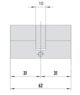 MTL400 Mul-T-Lock цилиндр с перекодировкой (4+1+1) L 62 Ф (31х31) кл/кл (никель)