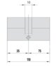 MTL400 Mul-T-Lock цилиндр с перекодировкой (4+1+1) L 110 Ш (35х75) кл/кл (никель)