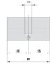 MTL400 Mul-T-Lock цилиндр с перекодировкой (4+1+1) L 90 Ш (35х55) кл/кл (никель)