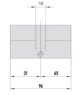 MTL400 Mul-T-Lock цилиндр с перекодировкой (4+1+1) L 96 Ш (31х65) кл/кл (никель)