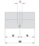 MTL400 Mul-T-Lock цилиндр с перекодировкой (4+1+1) L 105 Ш (35х70) кл/кл (латунь)