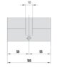MTL400 Mul-T-Lock цилиндр с перекодировкой (4+1+1) L 105 Ш (50х55) кл/кл (латунь)