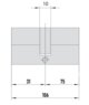 MTL400 Mul-T-Lock цилиндр с перекодировкой (4+1+1) L 106 Ш (31х75) кл/кл (латунь)