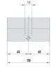 MTL400 Mul-T-Lock цилиндр с перекодировкой (4+1+1) L 110 Ш (45х65) кл/кл (латунь)